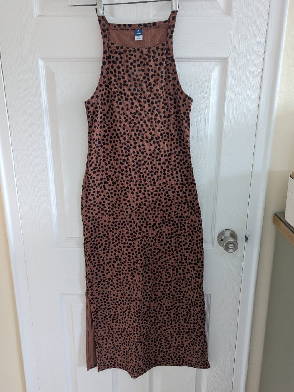 Old Navy cheetah print ribbed dress medium tall